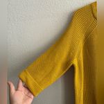 Mote Women's Mustard Yellow Knit Pullover 3/4 Sleeve Casual Sweater S Photo 3