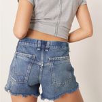 We The Free Free People  Denim Jean Shorts 26 Blue Distressed Frayed Boho Beach Photo 1