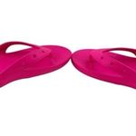 Crocs * Flip Flop Sandal Womens 7 Hot Pink Iconic Comfort Beach Resort Pool Trave Photo 5