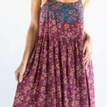 Natural Life  Floral Embroidered Dress Size M Adjustable Straps W/ Pockets Photo 0