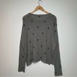 Wooden Ships  Paola Buendia Grey Mini Skull Print Sweater Size S/M Photo 8
