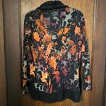 Fuzzi Jean Paul Gaultier Fall Floral Lightweight Cardigan Size S Black Photo 2