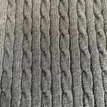 Jeanne pierre  Sweater Vest Tank Cable Knit Thick Black Cotton Large Pretty Scoop Photo 5