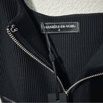 Maniere De Voir Women Black Cut Out Chained Full Front Zipper Mini Dress Sz 4 Photo 12