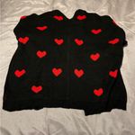 SheIn  Black and Red Heart Cardigan Photo 2
