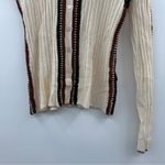 RTR Sea New York Riva Ribbed Embroidered Wool Collared Button Front Top Sz 8 Brown Photo 4