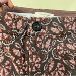 Anthropologie The Essential Slim Straight Pant Floral Brown Motif Stretch Size 2 Photo 5