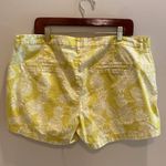 Old Navy Tropical Pineapple Print Cotton Shorts Yellow ‘Out on a Lime’ Size 16 Photo 2