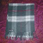 V. Fraas  German Cashmink Gray Red Plaid Winter Scarf Photo 0