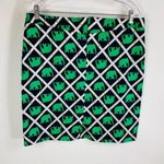 Elephant Bamboo Print Mini Skirt Green Blue 12 Photo 1