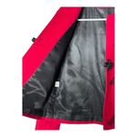 American Vintage Vintage Red Wool Cropped collarless blazer black accents & frog goggle size M Photo 13