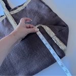 Muche et Muchette jute tote bag, chocolate brown and gold tone sequinns, NWOT Photo 5
