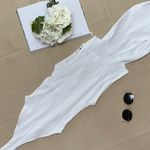 ZARA White Rib Bodysuit w/Hood Photo 3