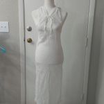 Love by Chesley White Floral Crochet Hooded Swimsuit Cover Up Vacation Boho Swim Photo 2