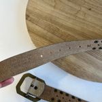 Calvin Klein Gold Metallic Genuine Leather Studded India Made Belt Size Medium Photo 6