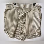 NWOT FP ONE 100% Cotton Striped Paper Bag Shorts Photo 0