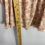 Lucky Brand  Boho Top Womens Small Pink Floral Smocked Crop Peasant Cottage Photo 5