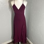 Lulus Deep Wine Maxi Dress – Open Back Elegance . Photo 5