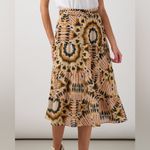 Ba&sh  CLAREN midi skirt beige dress print fall size 2 Photo 2