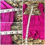 Kirious Los Angeles Cinched Textured Pink Crop Top Beach Coastal Preppy Boho M Size M Photo 4