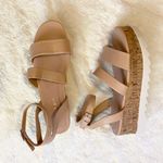 Steve Madden NWOT  nude cork boho platform sandals Photo 0