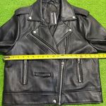 BLANK NYC Women's Small Black Vegan Faux Leather Moto Biker Jacket Zip Up NEW Photo 2