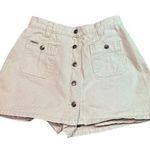 Aeropostale Vintage 90’s cotton cream denim button down skirt shorts size XS Photo 0