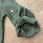 Mossimo Dark Green Roll Tab Sheer Blouse Size S Photo 4