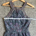 American Eagle  Outfitters Blue Pink Paisley Halter Mini Dress Y2K Summer Western Photo 5