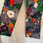 Vtg 60s 70s Kahala Abstract Floral Print Straight Wide Crop Pants Sz XS Blue Photo 4