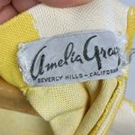 Vintage 60s 70s Amelia Gray Yellow Cream Checkered Long Sleeve Mock Neck Dress Size 8 Photo 5