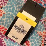 Crown & Ivy  women's medium cold shoulder top wide strap blue beachy themed top Photo 6