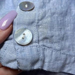 Tahari  Linen Short Sleeve Tunic Top‎ Coastal Beach Swim Cover Lagenlook Summer Photo 9