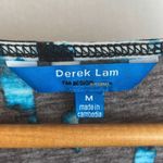 Derek Lam  Blue & Black Print Short Sleeve Tee T Shirt Top M Photo 5