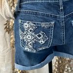 Love Indigo Women's Denim Shorts with Embroidered Pockets Photo 7