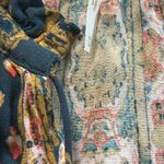 Free People  Bell Sleeves Tunic with Mandarin Collar Magic Mystery Printed M Photo 9