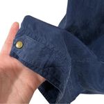 Diane Von Furstenberg  Silk Cargo Pants Navy Cropped Pants Sz 8 Photo 3