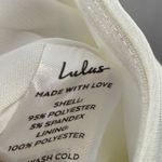NWT Lulus Won a Heart Strapless‎ Wide Leg Jumpsuit in White Size Small Photo 7