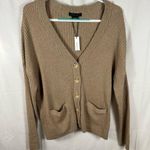 Sanctuary NWT Women’s Ribbed Cardigan Sweater Front Pockets Heather Truffle L Photo 2
