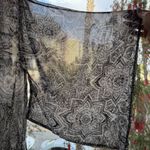 Forever 21 classic black and white paisley short sleeve kimono cover up top Photo 8