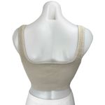 Aritzia Babaton Beige Tan Ribbed Knit Sculpt Sleeveless Cami Tank Crop Top Sz M Photo 1