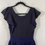 Anthropologie Moth Women Navy & Grey Sleeveless Wool Blend Sweater Dress Size M Photo 5