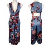 Karlie  jumpsuit size 8 blue sleeveless multicolor floral‎ spring party casual Photo 1