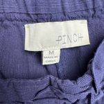 PINCH Navy Blue Linen Blend Paperbag Waist Drawstring Shorts Women's Medium Photo 1