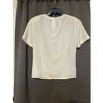 Jones New York Women's Ivory White Blouse, Size 6, Short Sleeves Shirt, Vintage Photo 1