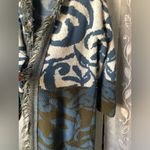 Vince Camuto Women's Colorblocked Jacquard Fringe Long Cardigan boho print sz S Photo 6