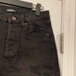 Wild Fable NWT Size 6 Highest Rise Straight Leg Black Distressed Jeans Raw Hem Photo 2