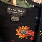 Andrea Jovine  Woman Vintage Embroidered Open Vest with Fringe 2X Photo 1