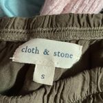 Cloth & Stone Olive Green Off Shoulder Long Sleeve Blouse Top Photo 2