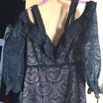 For Love & Lemons Bridget Black Lace Off The Shoulder Dress Photo 2
